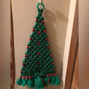 Vintage Macrame Christmas Tree